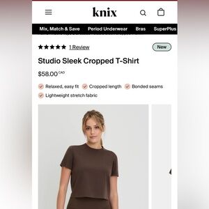 Knix Studio Sleek Cropped T-Shirt